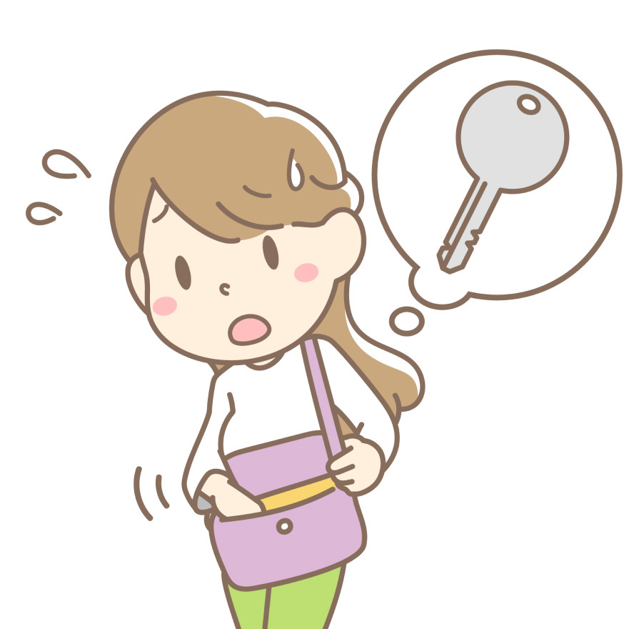 鍵を紛失した女性
